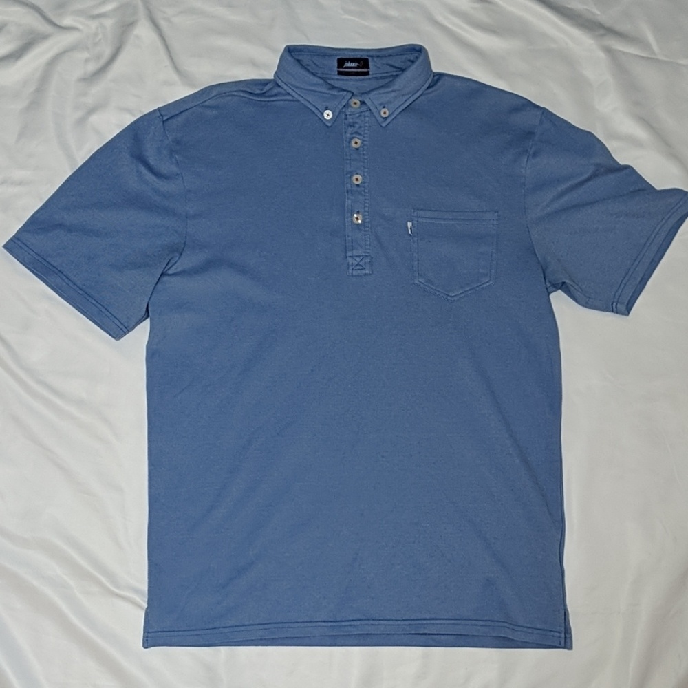 johnnie-O Light Blue Pique Polo